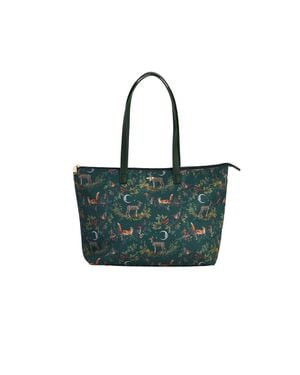 Fable England Into The Woods Large Grab Tote - Green