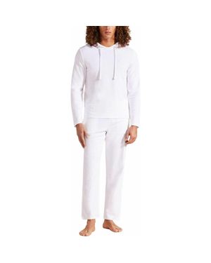 Vilebrequin Terry Long Sleeve Hooded T-Shirt - White
