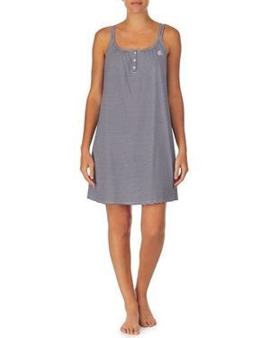 Ralph Lauren Double Strap Nightgown - Blue