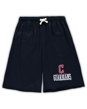 Profile Cleveland Guardians Big & Tall French Terry Shorts - Blue