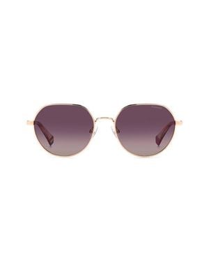 Polaroid 54Mm Polarized Rectangular Sunglasses - Purple