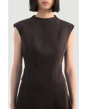 Mango Fitted Cap Sleeve Top - Black