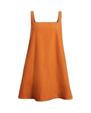 Petal & Pup Kora Trapeze Cotton Minidress - Orange