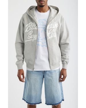 BBCICECREAM Script Logo Cotton Fleece Hoodie - Gray