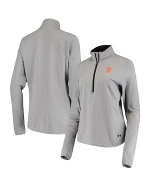 Under Armour San Francisco Giants Tri-Blend Half-Zip Jacket - Gray