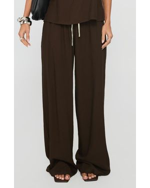 Princess Polly Nolei Contrast Detail Camisole & Drawstring Pants Set - Black