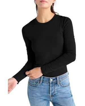 Splendid Long Sleeve Crewneck T-Shirt - Black
