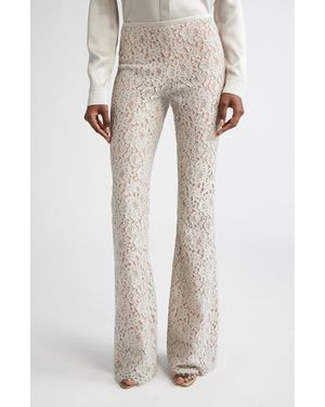 Michael Kors Floral Lace Bootleg Pants - Natural