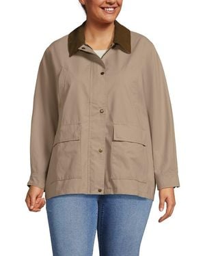 Lands' End Waxed Barn Jacket - Natural
