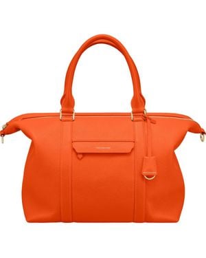 Maison De Sabre Large Leather Weekender Bag - Orange
