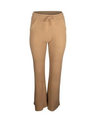 Lezat Jules Waffle Knit Organic Cotton Drawstring Pant - Natural