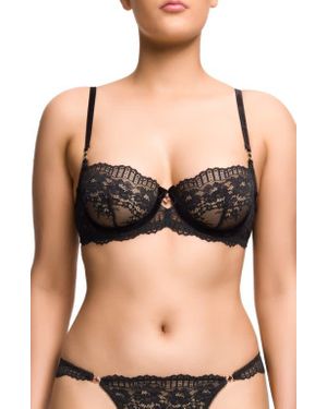 Dita Von Teese Floradora Underwire Balconette Bra - Black