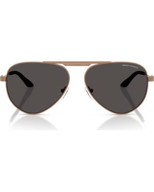 ARMANI EXCHANGE 58Mm Aviator Sunglasses - Gray