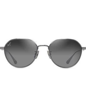 Maui Jim Kaulana 55Mm Gradient Polarized Round Sunglasses - Gray