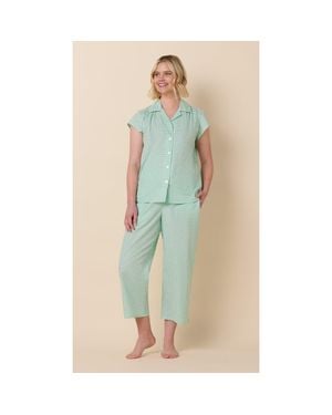 The Cat's Pajamas Luxe Pima Capri Print Set - Green