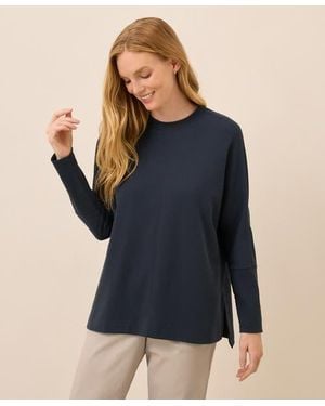 Pact Organic Cotton Airplane Long Sleeve Poncho - Blue