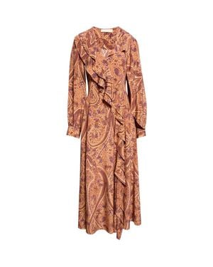 Ulla Johnson Sabrina Silk Midi Dress - Brown