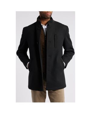 Johnston & Murphy Upton Car Coat With Removable Bib - Black