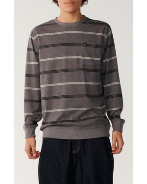 Rip Curl Grid Crewneck Pocket Sweatshirt - Gray