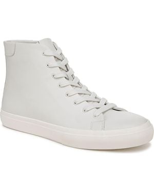 Vince Leather High-Top Sneakers - White
