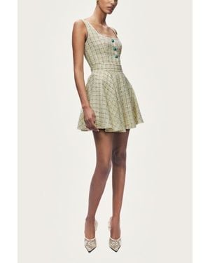 Nocturne Ruffle Tweed Mini Skirt - Natural