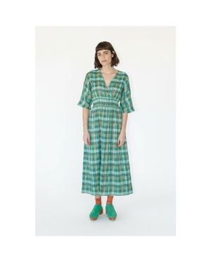 Ace & Jig Dani Cross Front Midi Dress - Green