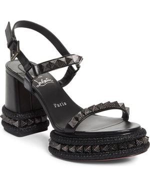 Christian Louboutin Superaclou Espadrille Sandal - Black