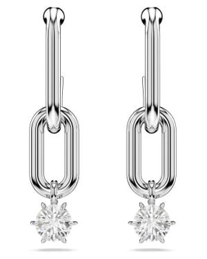 Swarovski Constella Crystal Drop Earrings - White