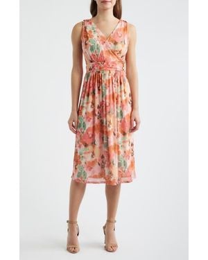 Loveappella Floral Print Swing Dress - Multicolor