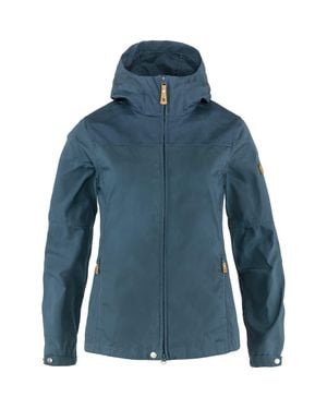 Fjallraven 'Stina' Hooded Water Resistant Jacket - Blue