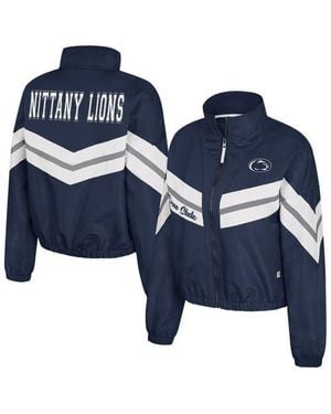 Colosseum Athletics Penn State Nittany Lions Thin Ice Full-Zip Windbreaker - Blue