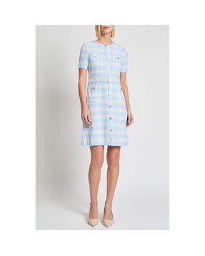 Misook Modern Fit Tweed Sheath Dress - Blue
