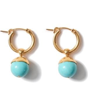 Chan Luu Semiprecious Stone Bell Hoop Earrings - Blue