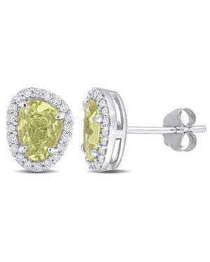 Julianna B Diamond Stud Earrings 14K - Blue