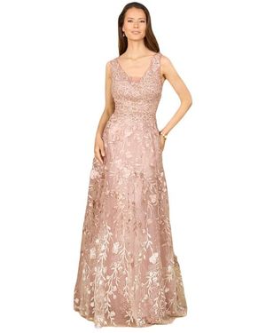 LARA New York Ombre Lace Ballgown - Natural