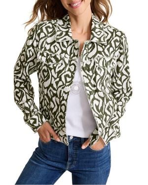 Tommy Bahama Inlet Ikat Print Linen Jacket - Black