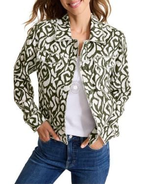 Tommy Bahama Inlet Ikat Print Linen Jacket - Black
