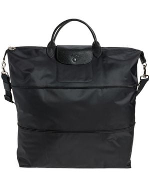 Longchamp Le Pliage One S Canvas Travel Bag Expandable - Black