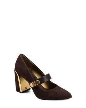 Donna Karan Rosey Pointed Toe Mary Jane Pump - Brown