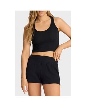 Commando Better Than Basic Racerback Crop Rib Tank - Black