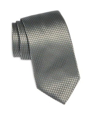 Canali Neat Silk Tie - Gray