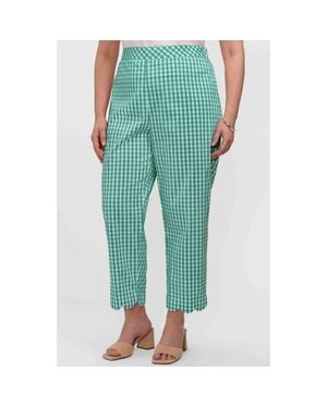 Foxcroft Elaine Scallop Hem Capri Pants - Green