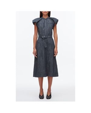 white christmas dresses Denim Trapeze Mini Dress – 3.1 Phillip Lim