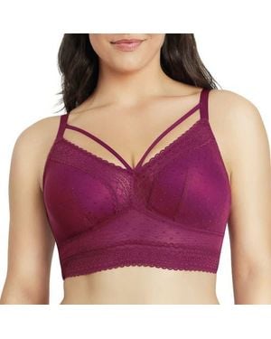 Parfait Mia Wire-Free Padded Mesh Bralette - Purple