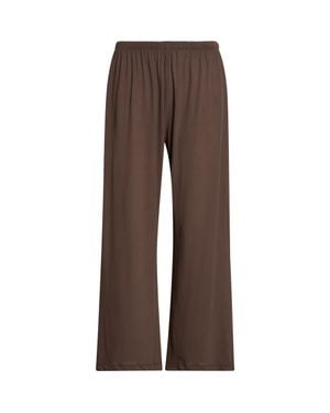 Leset Milo Crop Cotton Pants - Brown