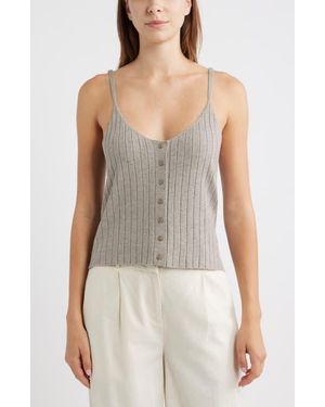 DELUC Vieste Rib Knit Camisole - Gray