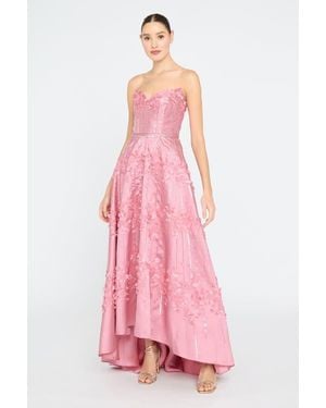 THEIA Toby Beaded Gown - Pink
