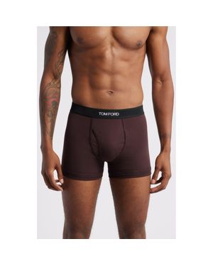 Tom Ford Cotton Stretch Jersey Boxer Briefs - Purple