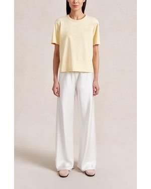 La Ligne Short Sleeve Boyfriend Tee - Natural