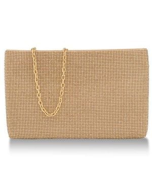 Whiting & Davis Lainey Crystal Clutch - Metallic